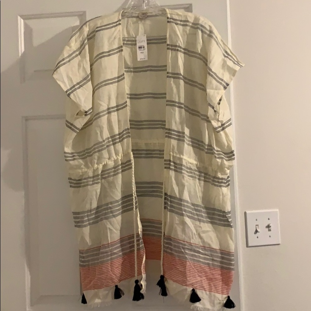 NWT swim coverup/kimono Loft size medium